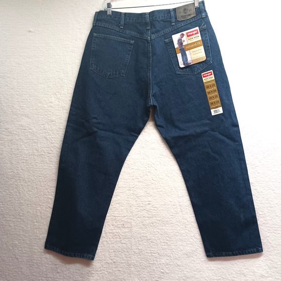 Wrangler Jeans Wrangler Relaxed Fit Blue Premium Quality Mens